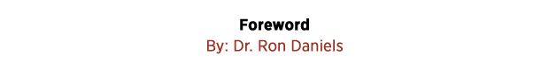 Foreword by Dr. Ron Daniels