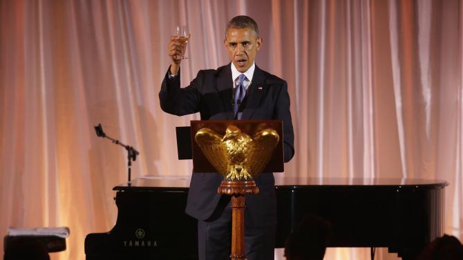 Obamas Host African Leaders at a Dinner Soiree