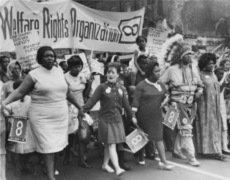 The National Welfare Rights Organization marching at the 1968 Poor People’s Campaign.