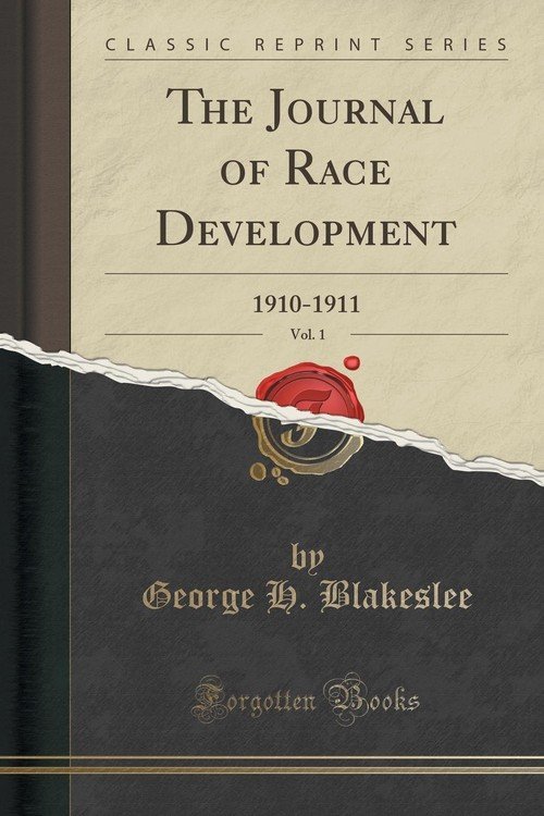 The Journal of Race Development - by George Blakeslee