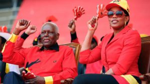 Angolan President Jose Eduardo dos Santos and wife wife Ana Paula