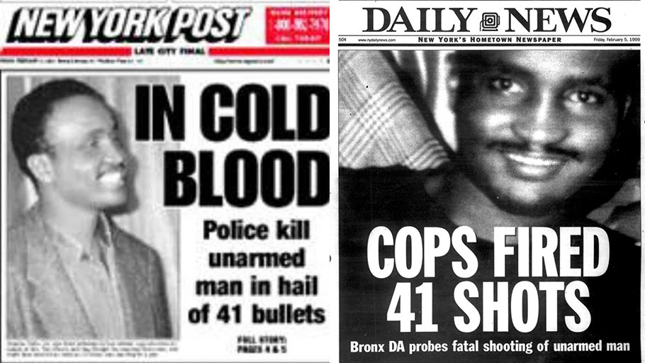 Amadou Diallo Police Killing, 41 Shots, New York