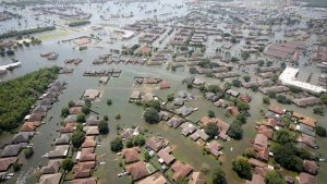 Flooding caused by Hurricane Harvey in Southeast Texas on August 31, 2017 (Air National Guard photo by Staff Sgt. Daniel J. Martinez/Released)