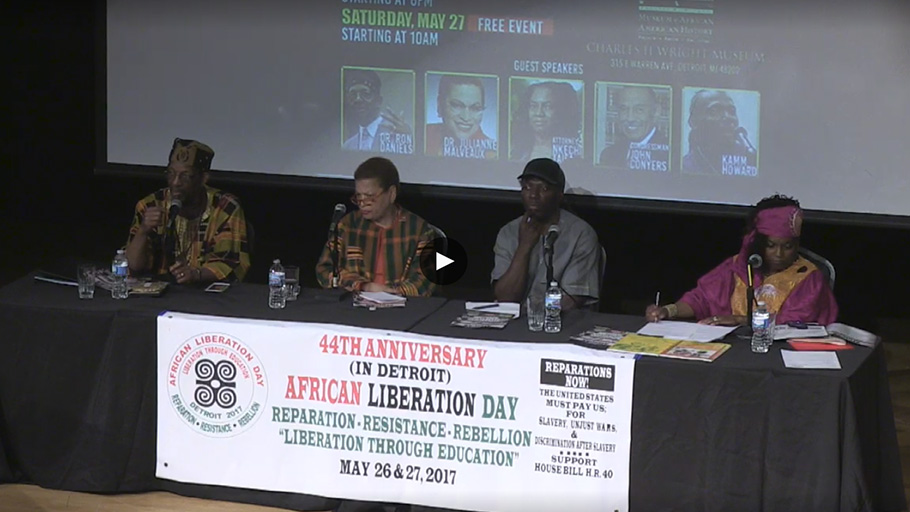 Detroit’s 44th African Liberation Day — Dr. Ron Daniels, Dr. Julianne Malveaux, Nkechi Taifa and Kamm Howard