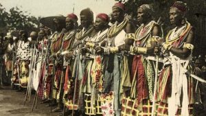 The celebrated female army of Dahomey was also known as the Amazons of King Béhanzin.