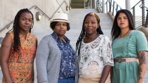 Andrea Unsworth, left, Amber Senter, Tsion Lencho and Nina Parks formed the nonprofit Supernova Women in 2015. Photo: Roxane Pasibe, East Bay Express