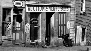 Slave Market Auction House - Slave trader's business in Atlanta, Georgia, circa 1850