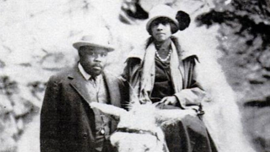 Amy Jacques Garvey with her husband, Marcus.
