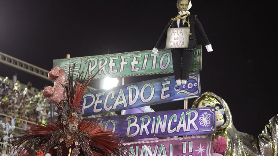 Mangueira parade, which portrayed the mayor of Rio