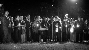 A ceremony at the Cemetery for the Enslaved, which was rediscovered in 2012, University of Virginia, Charlottesville, 2014. Photo: University of Virginia