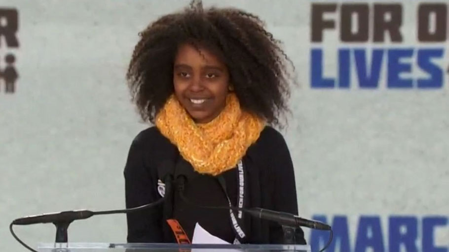 Naomi Wadler, 11: I Speak for Black Girls Victimized by Guns Whose Stories Don’t Make the Front Page