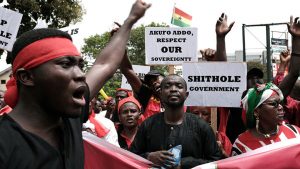 ‘Ghana not for sale’: Protesters march in Accra against military deal with US