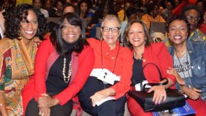 At the recent Power Rising Summit in Atlanta, U.S. Reps. Stacey Plaskett of the Virgin Islands, Terri Sewell of Alabama, Bonnie Watson Coleman of New Jersey, Robin Kelly of Illinois and Yvette Clarke of New York were among the nearly 1,000 Black women who gathered to strategize on how to build their political power.