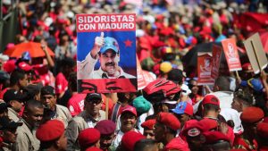 Workers at the nationalized steel plant SIDOR rally in support of President Nicolas Maduro on February 4, 2018. (AVN)