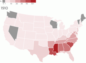 The Great Migration: states’ changing black population over six decades