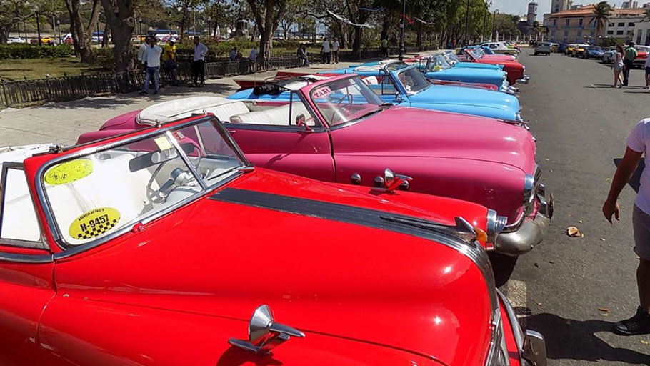 Over 90% of the ubiquitous, well-maintained, vintage American cars in Havana are taxis.