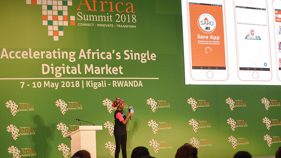 Salissou Hassane Latifa, the latest Ms Geek Africa winner, has devised an app that promises to help accident victims. Photograph: Courtesy Kigali Today