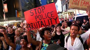 A march in the wake of the deaths of Alton Sterling and Philando Castile at police hands.