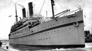 The Empire Windrush, photographed a few years after its famous journey from Jamaica to Tilbury Docks. PA Archive