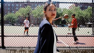 Alexandria Ocasio-Cortez in New York. ‘Everyone I spoke to remarked on her grace and stability, and how she calmly absorbed the dramas that surrounded her bid.’ Photograph: AP