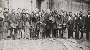 The Oberlin rescuers, with Simeon Bushnell and Charles Langston 9th and 12th from the left. Library of Congress