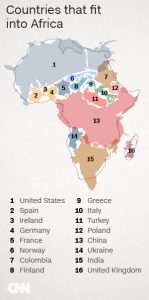 Countries that fit into Africa