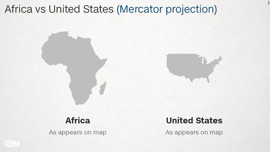 What's the real size of Africa? United States of America