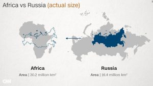 What's the real size of Africa? Russia