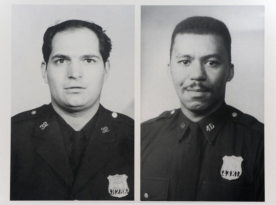 The NYPD officers Joseph Piagentini, left, and Waverly Jones, who were murdered by Herman Bell and others in Harlem in 1971. Photograph: New York State Senate