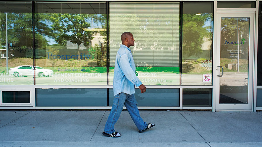 Carl has been unemployed for nearly a year. Photograph: Jason Dailey for the Guardian