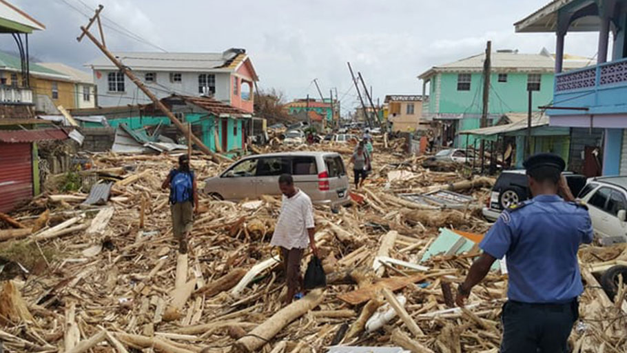Roseau, the capital of Dominica, suffered devastating damage from Hurricane Maria. The storm also caused a widespread, ongoing disaster in Puerto Rico, leaving thousands dead. Photograph: STR/AFP/Getty Images