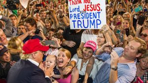 Trump greets supporters