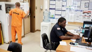 The break room of the Ville Platte Police Department, where former police officers say detectives took to detaining people illegally after the department came under federal scrutiny over “investigative holds” in its jailhouse.