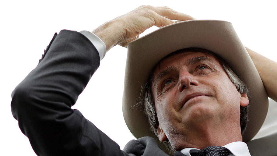 Jair Bolsonaro is seeking to lead the world’s fourth-biggest democracy. Photograph: Ueslei Marcelino/Reuters