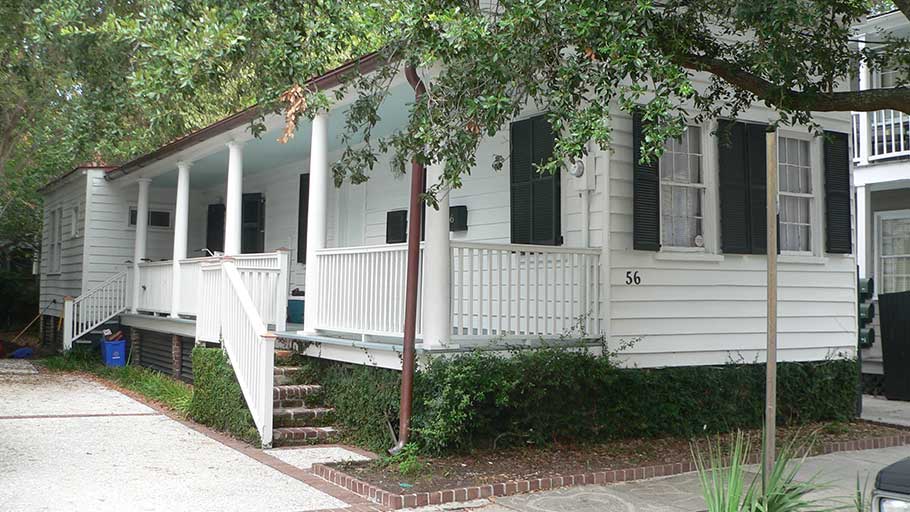 Denmark Vesey House at 56 Bull Street in Charleston, South Carolina.