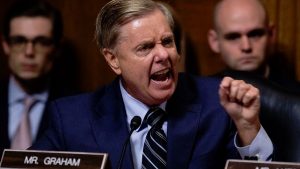 Senator Lindsey Graham berating Democratic colleagues in defense of Judge Brett Kavanaugh, September 27, 2018.