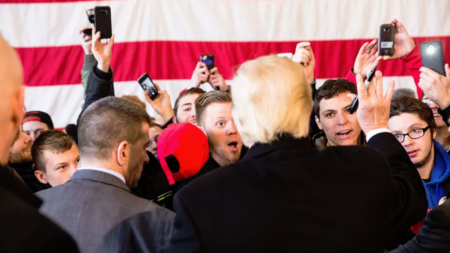 A Trump rally in 2016.