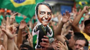 Bolsonaro's supporters at a rally in Såo Paulo.