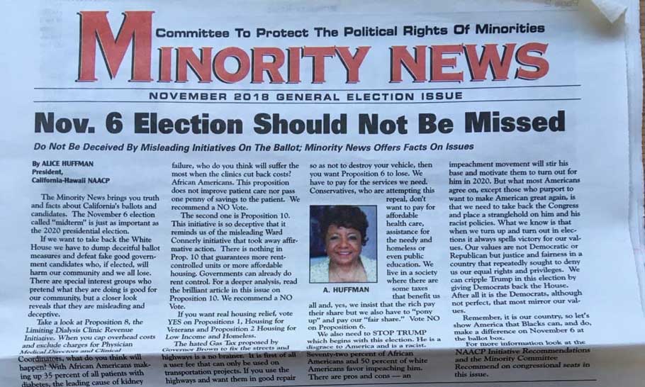Another clipping from the mailer sent to voters in the upcoming midterm election.