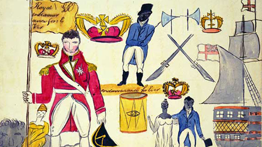 Sketch of a flag used by the rebel slaves