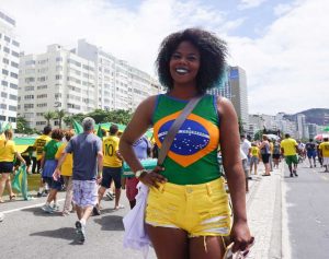 Gizele Santana says that the president of Brazil will not govern just for blacks or whites. Photo: Kiratiana Freelon