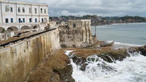 Cape Coast Castle on the Gulf of Guinea in Cape Coast, Ghana,