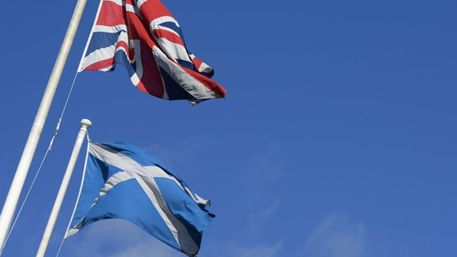 Scotland and UK Flag