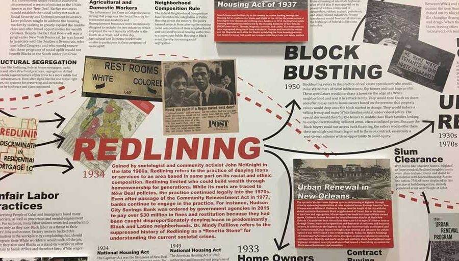 "Undesign the Redline," an exhibit the history of redlining and other discriminatory housing policies in New Orleans and nationwide, is on view at Tulane University's Albert and Tina Small Center for Collaborative Design through March 1, 2019.
