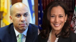 Cory Booker and Kamala Harris