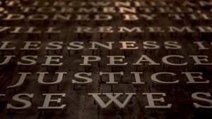 A detail from a display at the National Memorial for Peace and Justice in Montgomery, Ala.