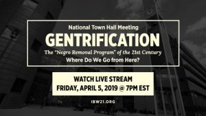 Newark National Town Hall Meeting on Gentrification at 7PM EST