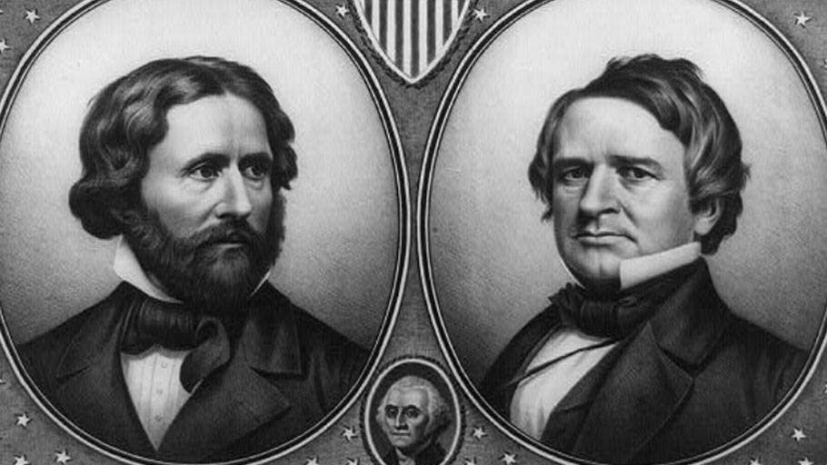 Campaign poster of 1856 Republican Candidates for President and Vice President John C. Frémont and William D. Dayton. US Senate