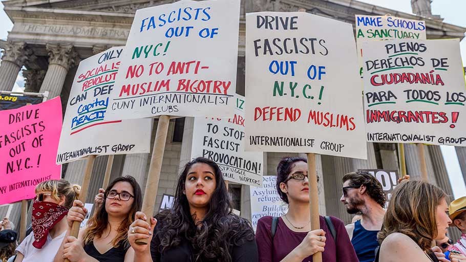 An anti-racism protest In New York.