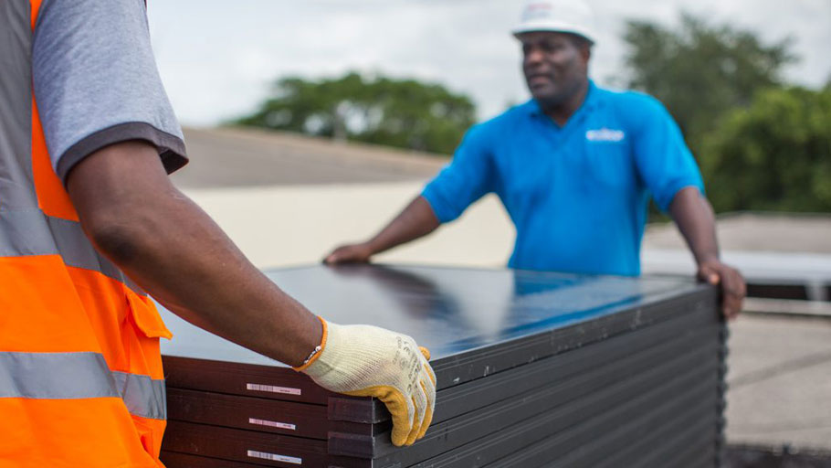 The installation of the state-of-the-art solar photovoltaic (PV) array at Jamaica House—the Office of the Prime Minister